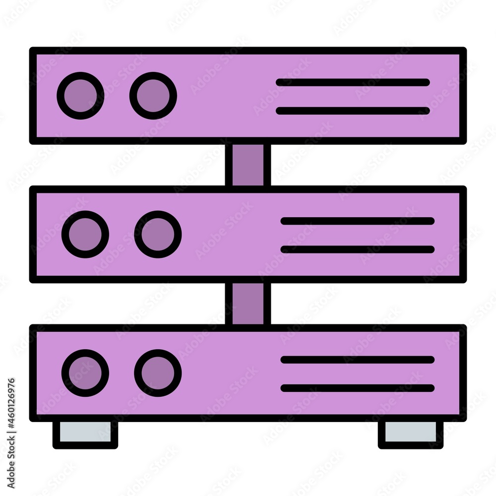 Vector Server Filled Outline Icon Design Vector Server Filled Outline Icon Design
