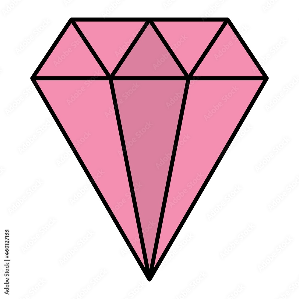Vector Diamond Filled Outline Icon Design Vector Diamond Filled Outline Icon Design