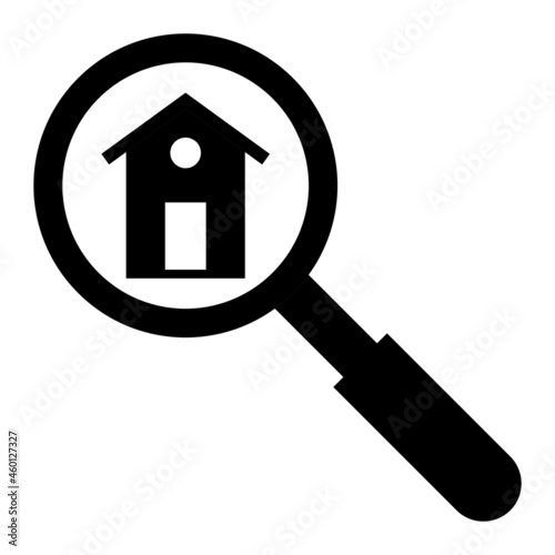 Vector Search Location Glyph Icon Design