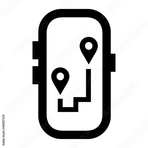 Vector Gps Glyph Icon Design