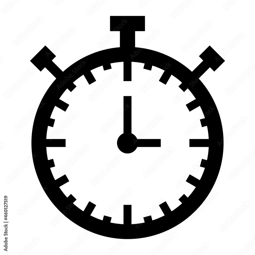Vector Stopwatch Glyph Icon Design Vector Stopwatch Glyph Icon Design