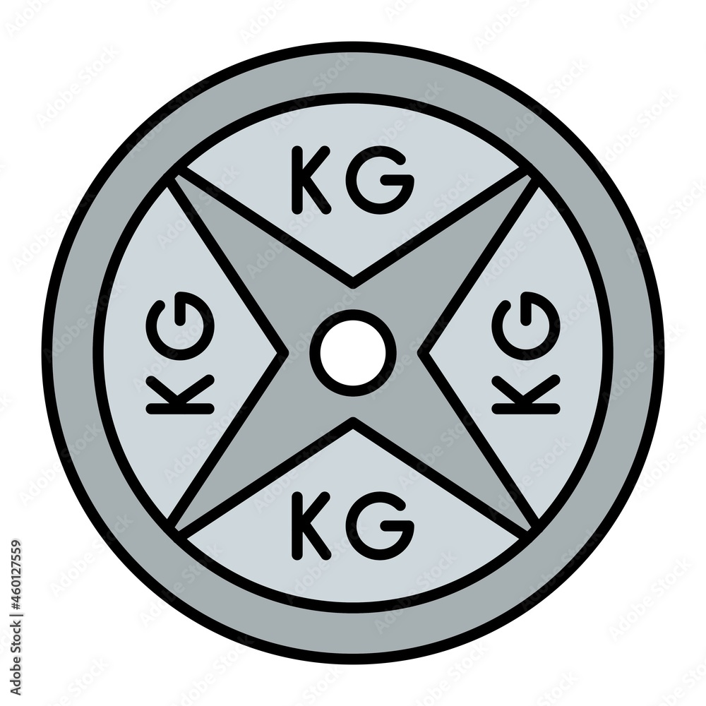 Vector Weight Plates Filled Outline Icon Design Vector Weight Plates Filled Outline Icon Design