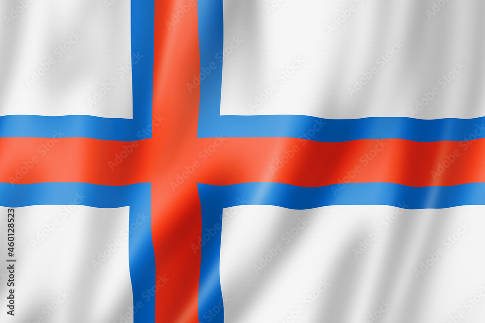 Fototapeta premium Faroe Islands flag, Denmark