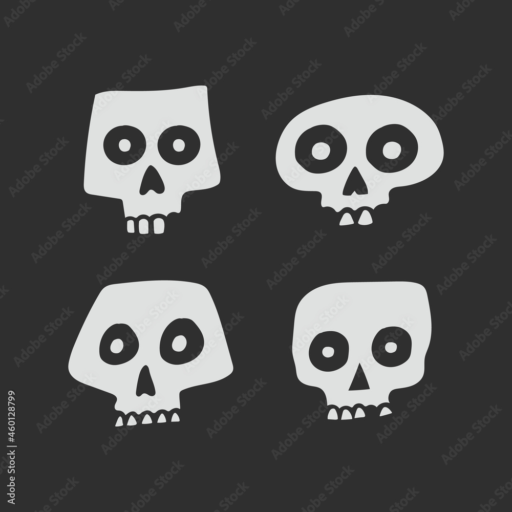 Skull vector. Unique and cute skull vector design. Editable skull character illustration. Skull vector. Unique and cute skull vector design. Editable skull character illustration.