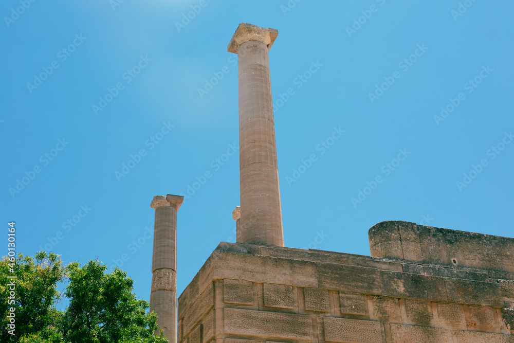 temple of goddess Athena on acropolis of Lindo