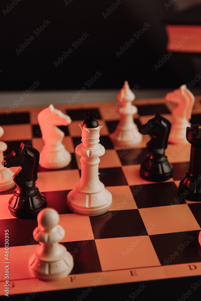 Chess figures on the chessboard Chess figures on the chessboard