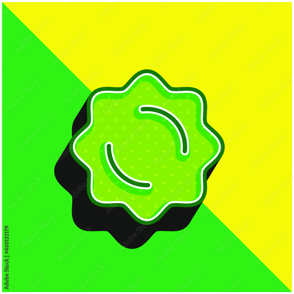 Award Green and yellow modern 3d vector icon logo Award Green and yellow modern 3d vector icon logo