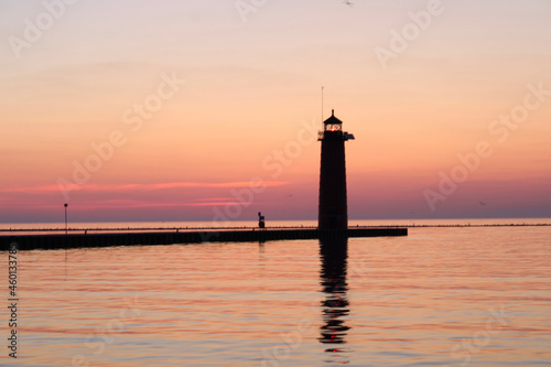 lighthouse at sunset © Christopher