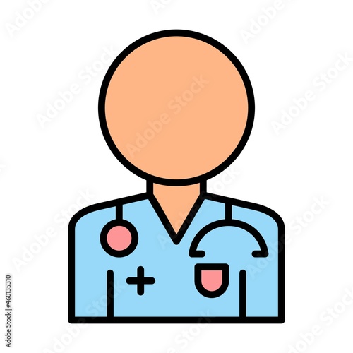 Docter Vector Line Filled Icon Design