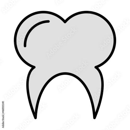 Teeth Vector Line Filled Icon Design