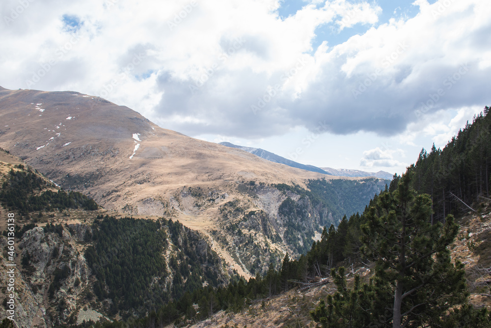 Mountains of the catalan pyrenees in the nuria valley