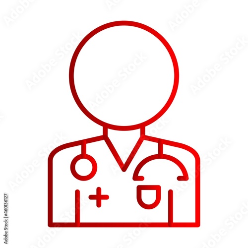 Docter Vector Line Gradient Icon Design
