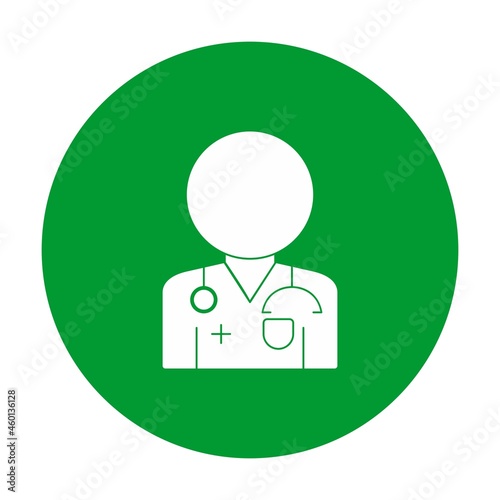 Docter Vector Glyph Circle Multicolor Icon Design