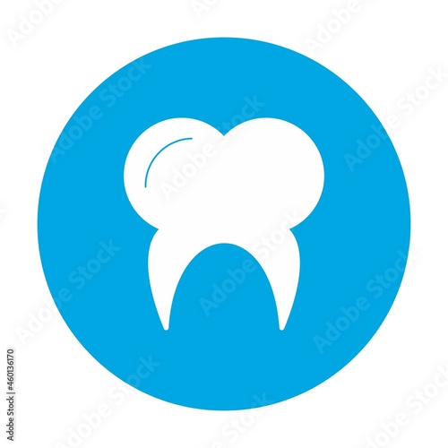 Teeth Vector Glyph Circle Multicolor Icon Design