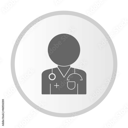 Docter Vector Glyph Circle Icon Design