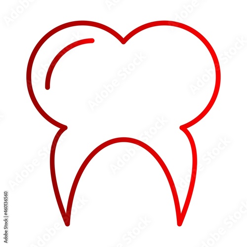 Teeth Vector Line Gradient Icon Design