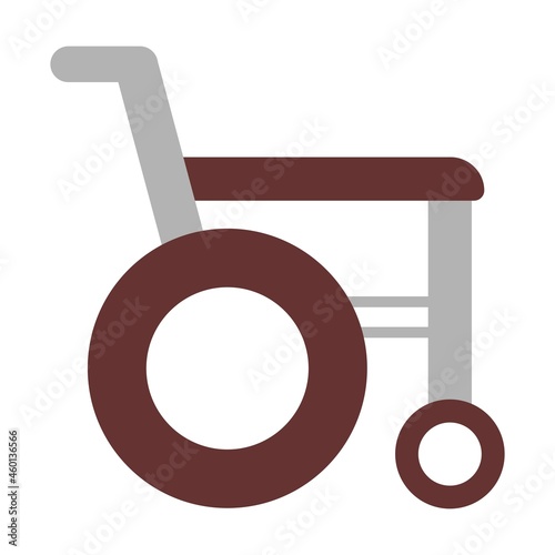 Wheel chair Vector Flat Icon Design