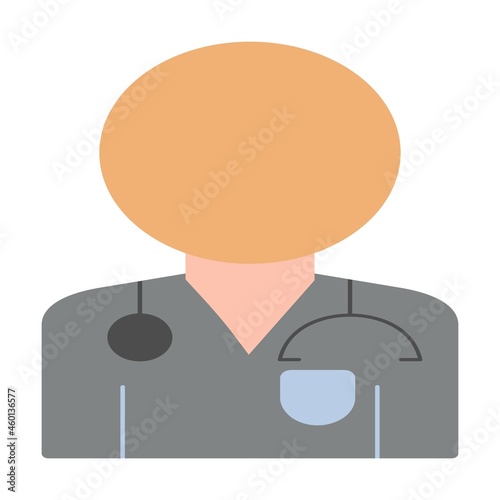 Docter Vector Flat Circle Icon Design
