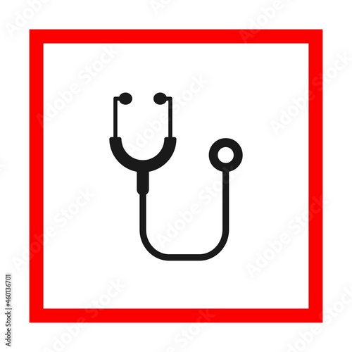 Stethoscope Vector Glyph Sign Icon Design