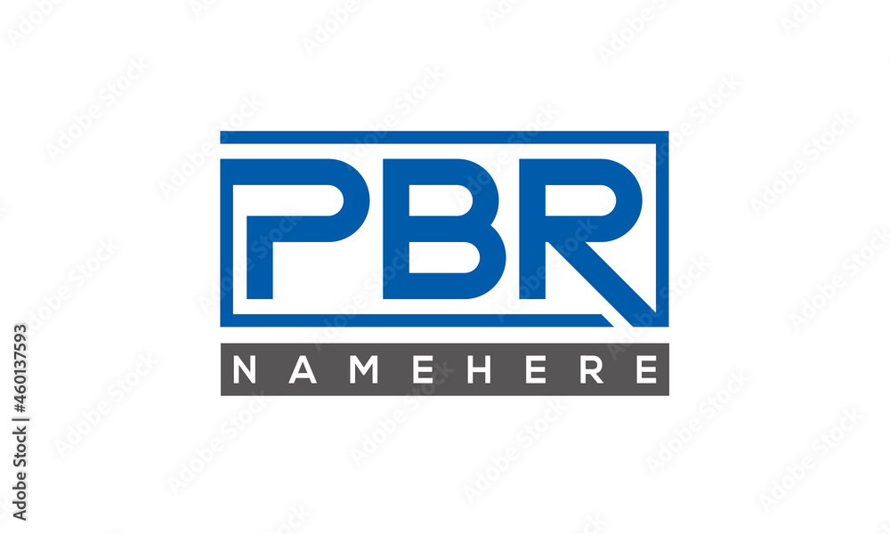 PBR creative three letters logo PBR creative three letters logo