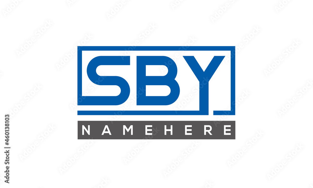 SBY creative three letters logo SBY creative three letters logo