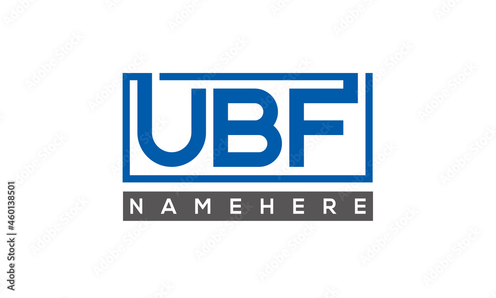 UBF creative three letters logo UBF creative three letters logo