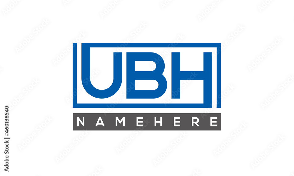 UBH creative three letters logo UBH creative three letters logo