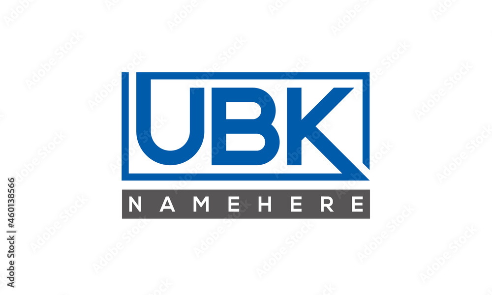 UBK creative three letters logo