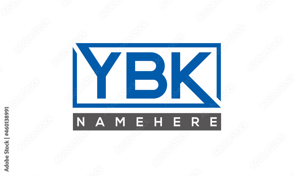 YBK creative three letters logo YBK creative three letters logo