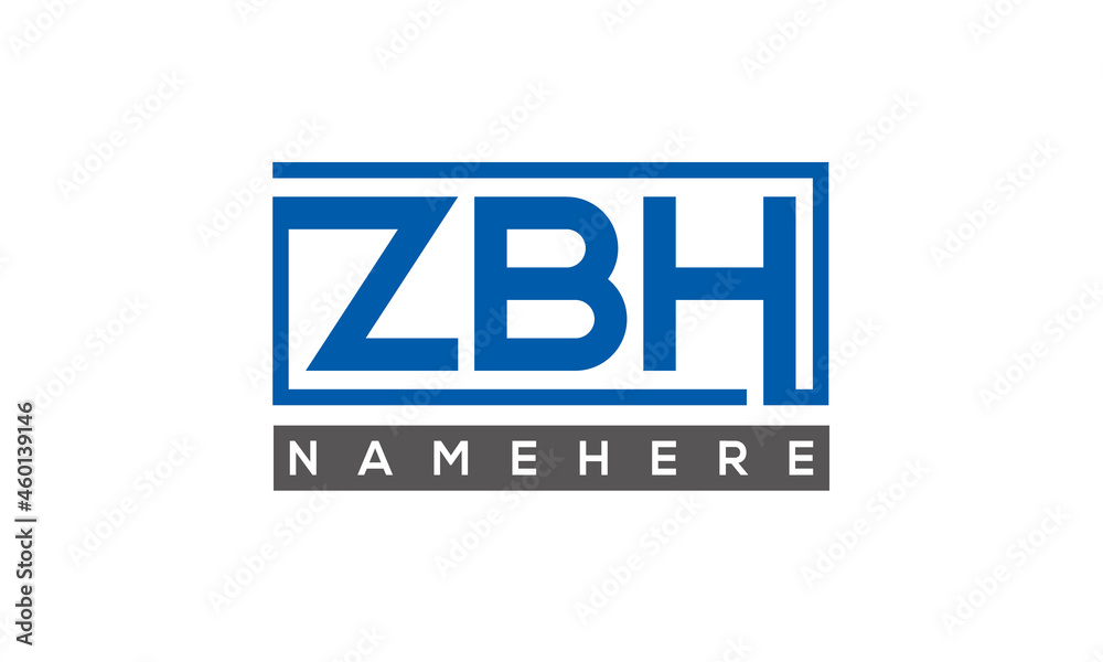 ZBH creative three letters logo ZBH creative three letters logo