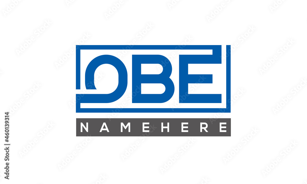 OBE creative three letters logo OBE creative three letters logo