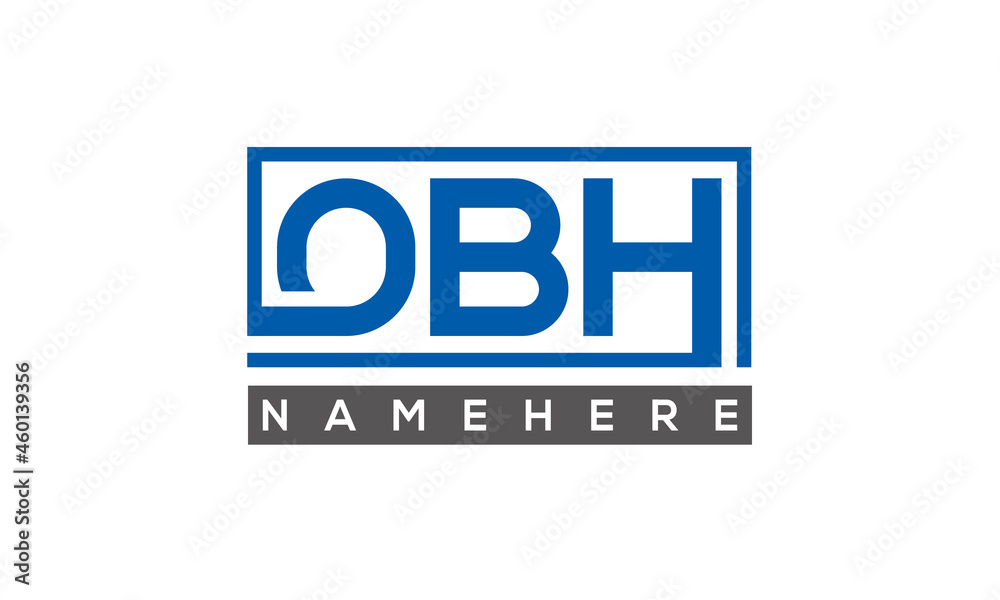 OBH creative three letters logo OBH creative three letters logo