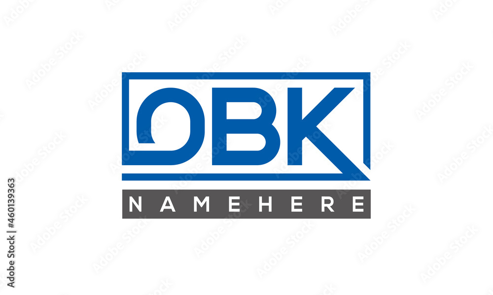 OBK creative three letters logo OBK creative three letters logo