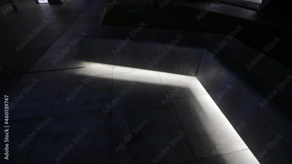 Lights design in a moderne architecture, concrete and led light to create a geometric design. Lights design in a moderne architecture, concrete and led light to create a geometric design.