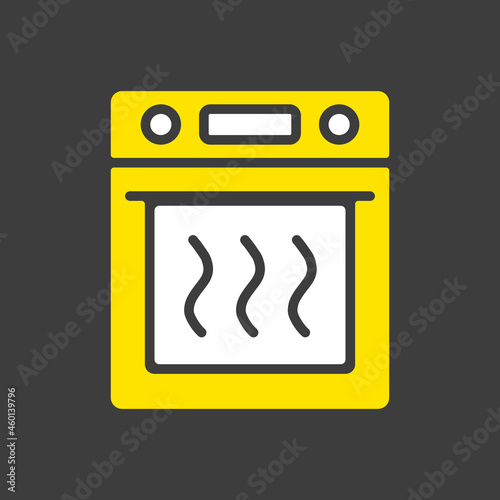 Electric oven vector kitchen icon