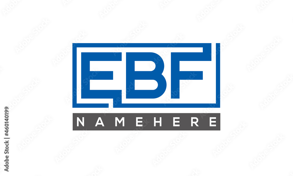 EBF creative three letters logo EBF creative three letters logo