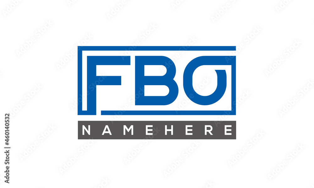 FBO creative three letters logo FBO creative three letters logo