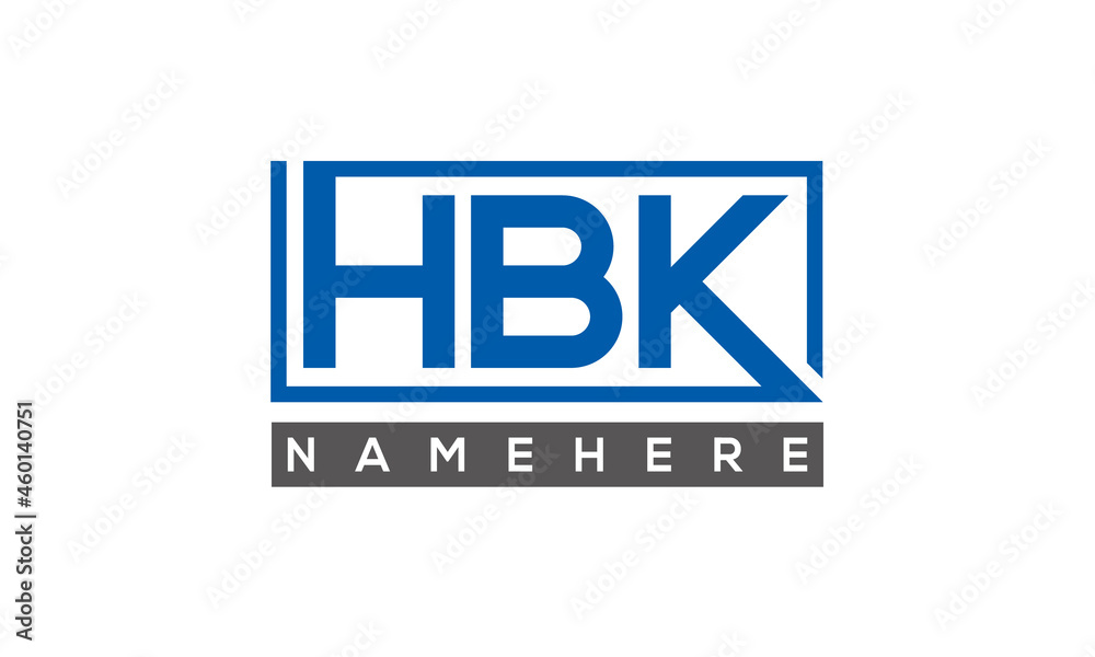 HBK creative three letters logo HBK creative three letters logo
