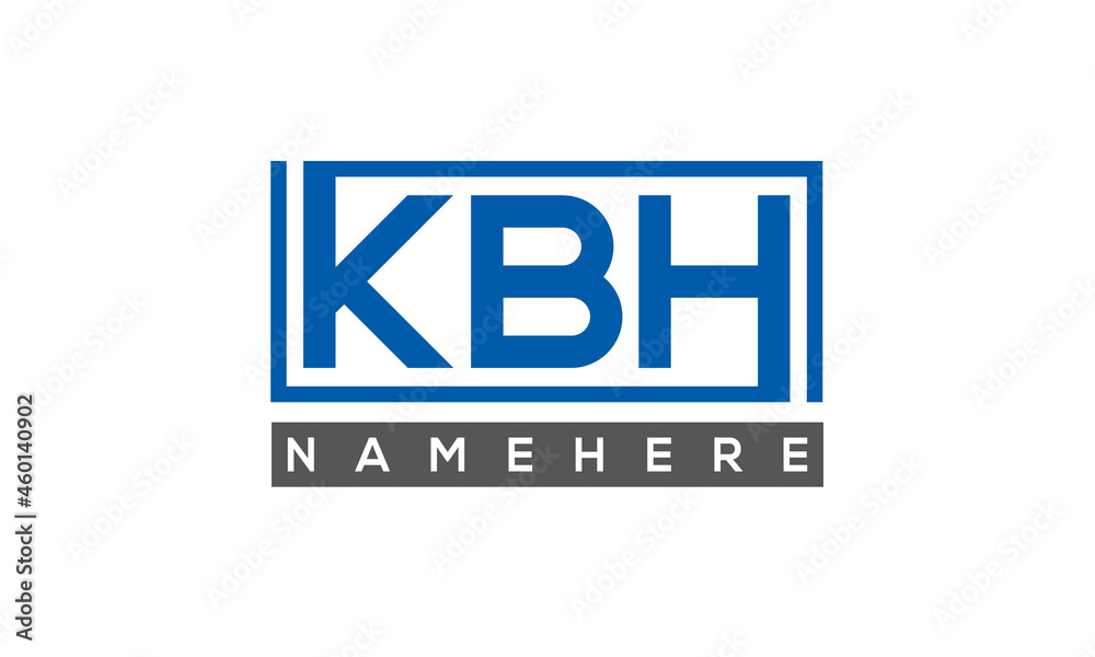 KBH creative three letters logo KBH creative three letters logo