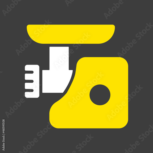 Electric meat grinder vector icon