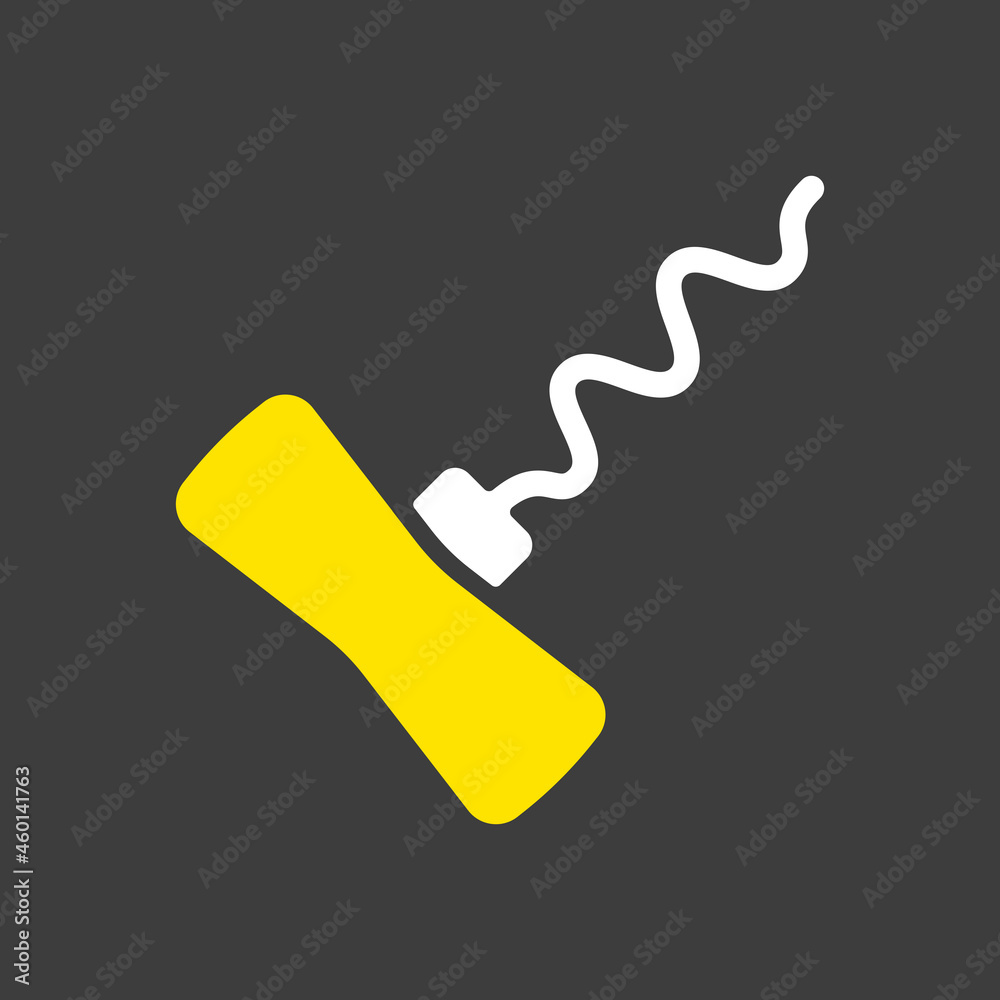 Corkscrew vector icon. Kitchen appliances Corkscrew vector icon. Kitchen appliances