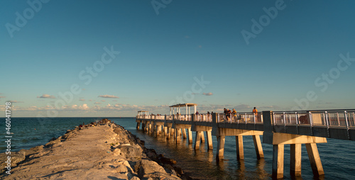 pier on the beach Miami Florida sunset 