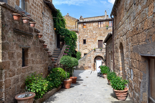Civita di Bagnoregio  popular medieval town at south Tuscany