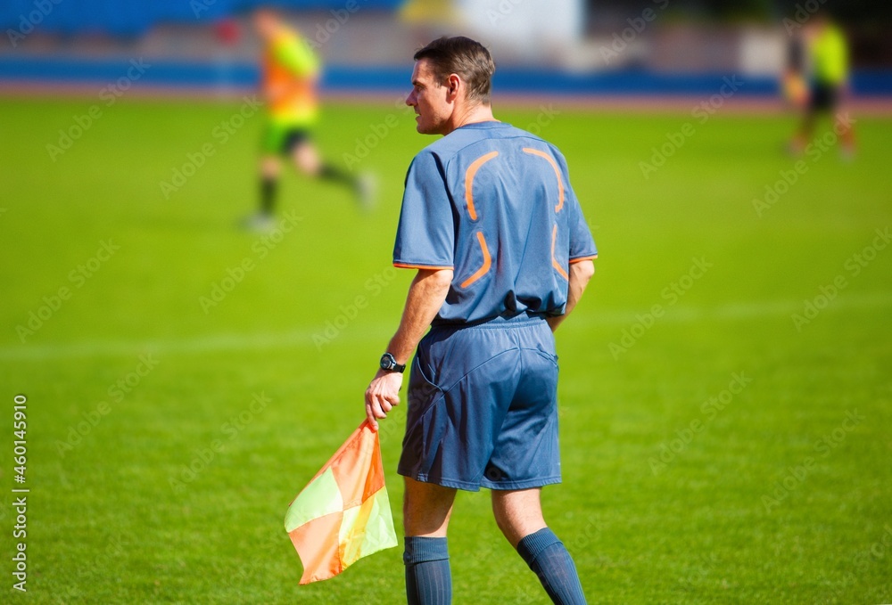 Obraz premium Football Assistant Referee Close-up