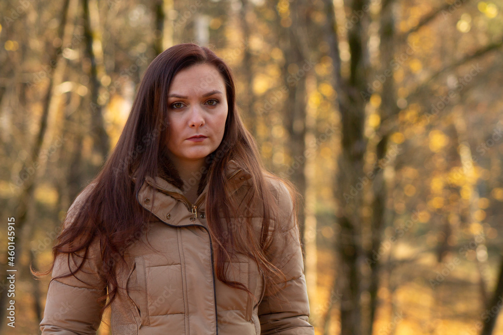 portrait of a girl in the autumn forest portrait of a girl in the autumn forest