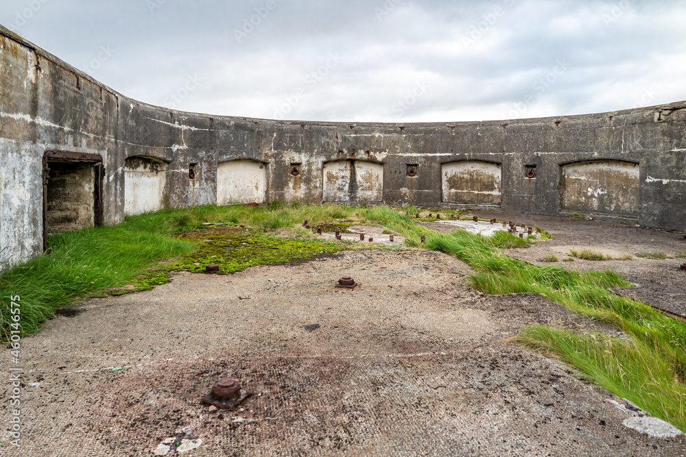 The ruins of Lenan Head fort at the north coast of County Donegal, Ireland. The ruins of Lenan Head fort at the north coast of County Donegal, Ireland.
