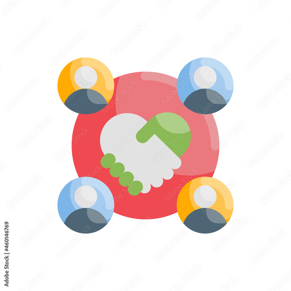 Collaboration vector flat icon style illustration. EPS 10 file Collaboration vector flat icon style illustration. EPS 10 file