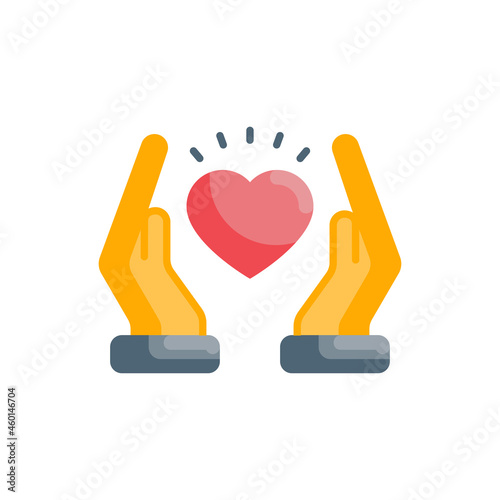 Care vector flat icon style illustration. EPS 10 file
