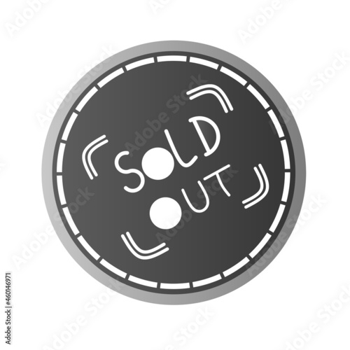 Sentence icon sold out, sentence symbol sold out. sentence logo sold out