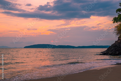 Pai Plong beach during cloudy sunset  Thailand